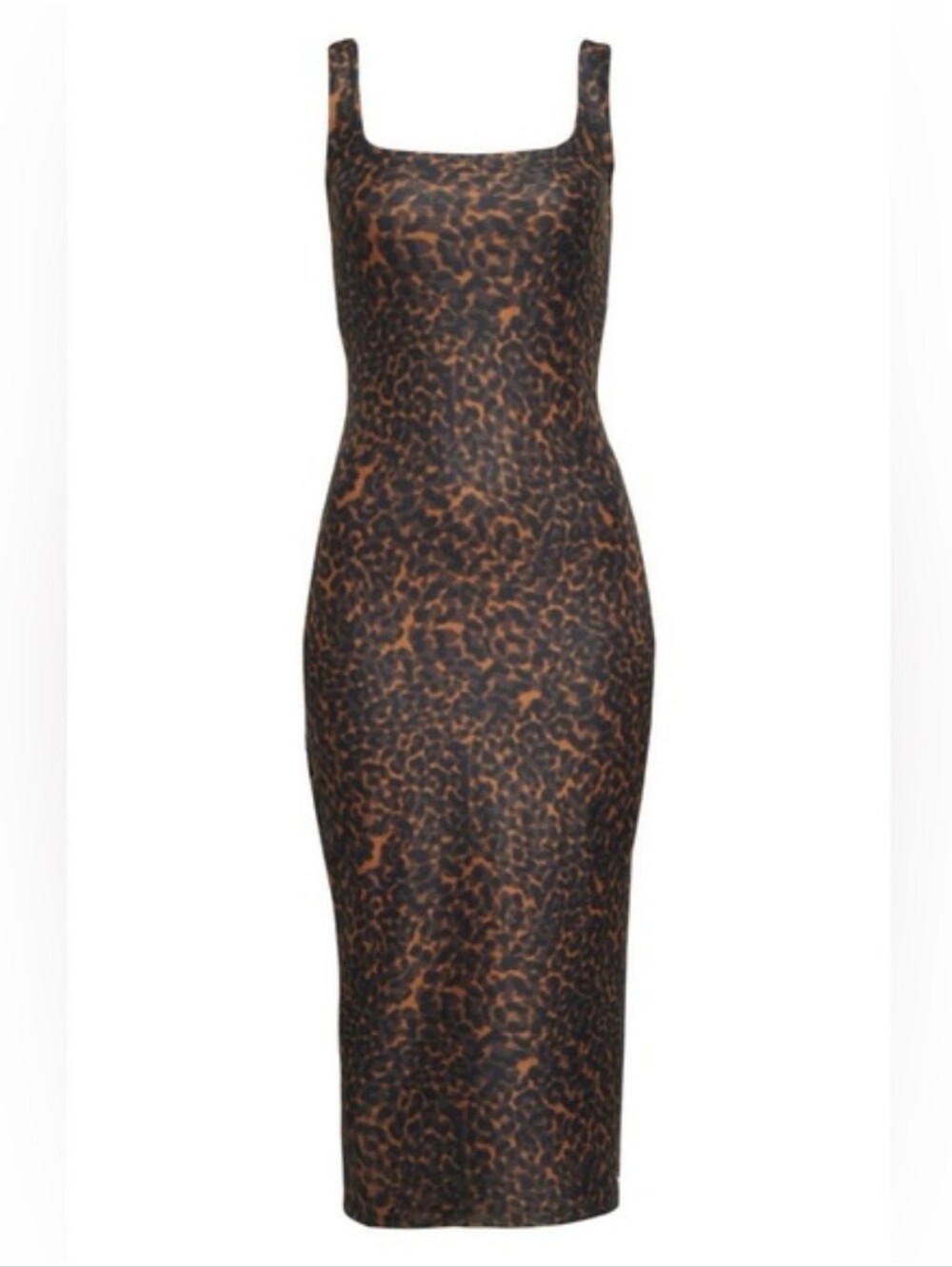 Beyond Yoga Softmark Icon Chai Tortoise Animal Print Black Bodycon Midi Dress S - Picture 3 of 13